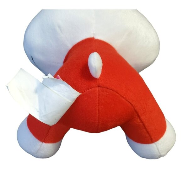 Sanrio Hello Kitty Plush Cat Stuffed Animal White Kitten Pink Bow Toy Red Suit - Picture 7 of 12